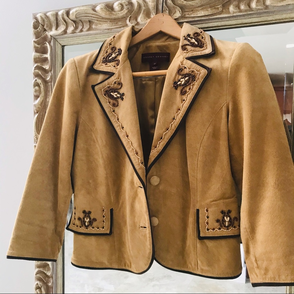 MARGARET GODFREY LEATHER BLAZER